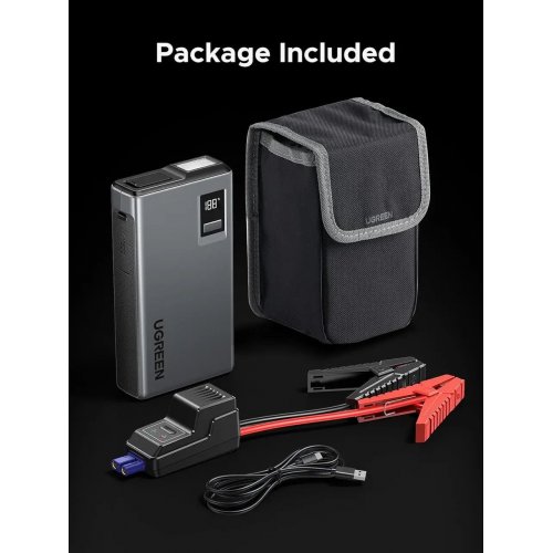 Пускозарядное автомобильное устройство Ugreen ES702 Starter Power Pack Car Battery Booster 12000mAh 1000A (35977) Black купить в Украине: Киев, Днепр, Харьков, Одесса  | Низкая цена, отзывы, характеристики от TELEMART фото