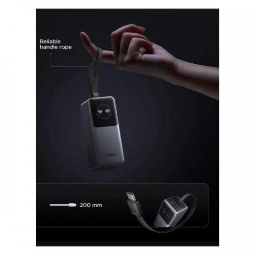 Powerbank Ugreen PB723 20000mAh 130W (55365B) Gray купити в Україні: Київ, Львів, Хмельницький, Тернопіль, Івано-Франківськ | Низька ціна, відгуки, характеристики від TELEMART фото