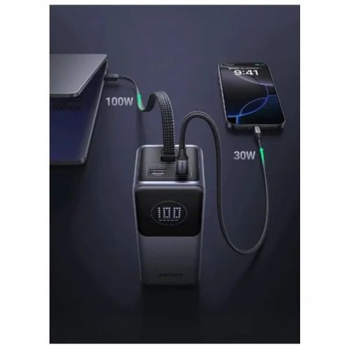 Powerbank Ugreen PB723 20000mAh 130W (55365B) Gray купити в Україні: Київ, Львів, Хмельницький, Тернопіль, Івано-Франківськ | Низька ціна, відгуки, характеристики від TELEMART фото