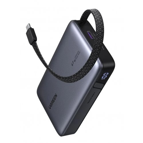 Powerbank Ugreen PB550 20000mAh 67W (55996B) Gray купити в Україні: Київ, Львів, Хмельницький, Тернопіль, Івано-Франківськ | Низька ціна, відгуки, характеристики від TELEMART фото