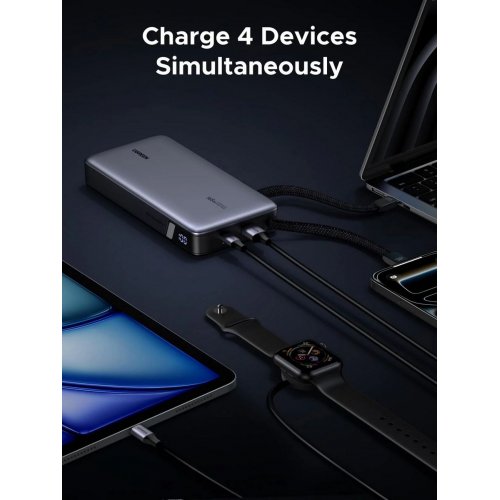 Powerbank Ugreen PB552 25000mAh 165W (55995B) Gray купити в Україні: Київ, Львів, Хмельницький, Тернопіль, Івано-Франківськ | Низька ціна, відгуки, характеристики від TELEMART фото