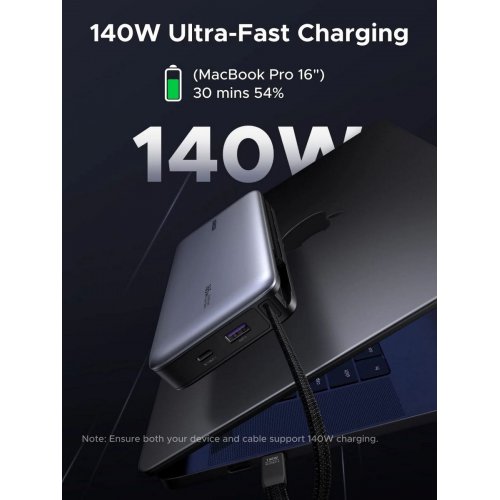 Powerbank Ugreen PB552 25000mAh 165W (55995B) Gray купити в Україні: Київ, Львів, Хмельницький, Тернопіль, Івано-Франківськ | Низька ціна, відгуки, характеристики від TELEMART фото