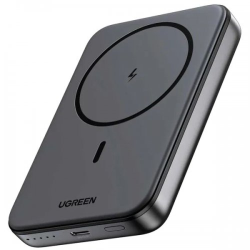 Powerbank Ugreen PB561 Magnetic Wireless 10000mAh 20W (25919) Black купити в Україні: Київ, Львів, Хмельницький, Тернопіль, Івано-Франківськ | Низька ціна, відгуки, характеристики від TELEMART фото