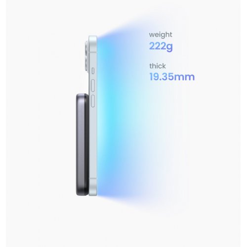 Powerbank Ugreen PB761 Magnetic Wireless 10000mAh 30W (45763) Black купить в Украине: Киев, Днепр, Харьков, Одесса  | Низкая цена, отзывы, характеристики от TELEMART фото