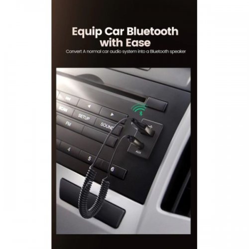 Bluetooth-ресивер Ugreen CM309 Bluetooth 5.0 Car Receiver Aux with Mic (70601) Space Gray купить в Украине: Киев, Днепр, Харьков, Одесса  | Низкая цена, отзывы, характеристики от TELEMART фото