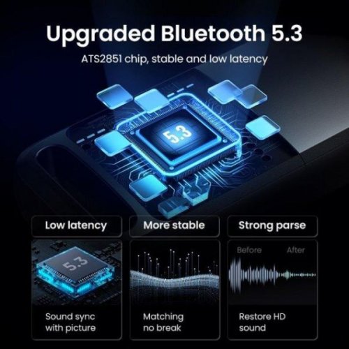 Bluetooth адаптер Ugreen CM591 USB Bluetooth 5.3 (35995) Black купить в Украине: Киев, Днепр, Харьков, Одесса  | Низкая цена, отзывы, характеристики от TELEMART фото