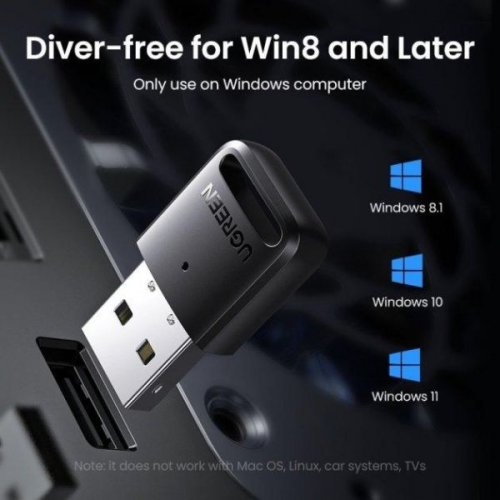 Bluetooth адаптер Ugreen CM591 USB Bluetooth 5.3 (35995) Black купить в Украине: Киев, Днепр, Харьков, Одесса  | Низкая цена, отзывы, характеристики от TELEMART фото
