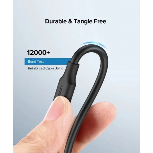Кабель Ugreen US287 USB to USB Type-C 3A 0.5m (60115) Black купить в Украине: Киев, Днепр, Харьков, Одесса  | Низкая цена, отзывы, характеристики от TELEMART фото