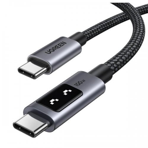 Кабель Ugreen L509 Uno USB Type-C to USB Type-C 100W 2m (35512) Black купити в Україні: Київ, Львів, Хмельницький, Тернопіль, Івано-Франківськ | Низька ціна, відгуки, характеристики від TELEMART фото