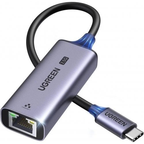 Сетевая карта Ugreen CM648 USB Type-C to RJ-45 Ethernet (25052) Grey купить в Украине: Киев, Днепр, Харьков, Одесса  | Низкая цена, отзывы, характеристики от TELEMART фото