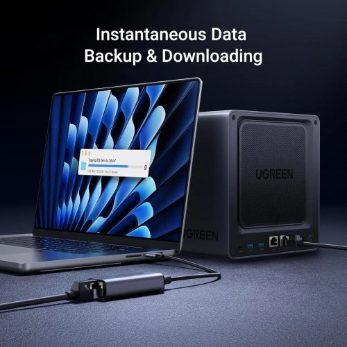 Сетевая карта Ugreen CM648 USB Type-C to RJ-45 Ethernet (25052) Grey купить в Украине: Киев, Днепр, Харьков, Одесса  | Низкая цена, отзывы, характеристики от TELEMART фото