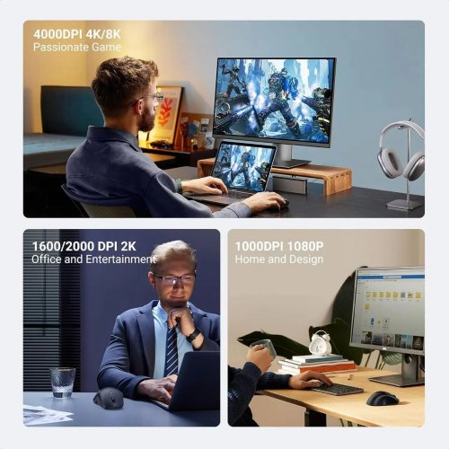 Мышка Ugreen MU101 Wireless (90395) Black купить в Украине: Киев, Днепр, Харьков, Одесса  | Низкая цена, отзывы, характеристики от TELEMART фото