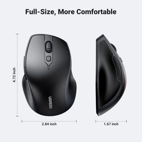 Мышка Ugreen MU101 Wireless (90395) Black купить в Украине: Киев, Днепр, Харьков, Одесса  | Низкая цена, отзывы, характеристики от TELEMART фото
