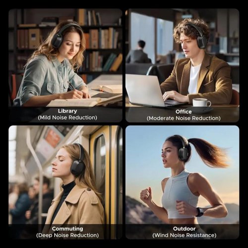 Наушники Ugreen HP203 HiTune Max 5C Bluetooth 5.4 (35757) Black купить в Украине: Киев, Днепр, Харьков, Одесса  | Низкая цена, отзывы, характеристики от TELEMART фото