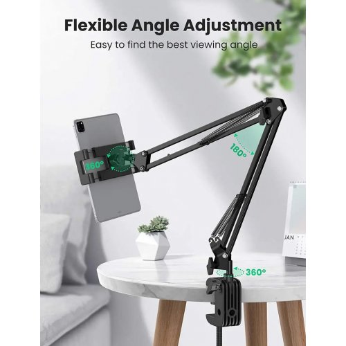 Штатив Ugreen LP144 Tablet Holder With Overhead Long Arm (50394) Black купити в Україні: Київ, Львів, Хмельницький, Тернопіль, Івано-Франківськ | Низька ціна, відгуки, характеристики від TELEMART фото