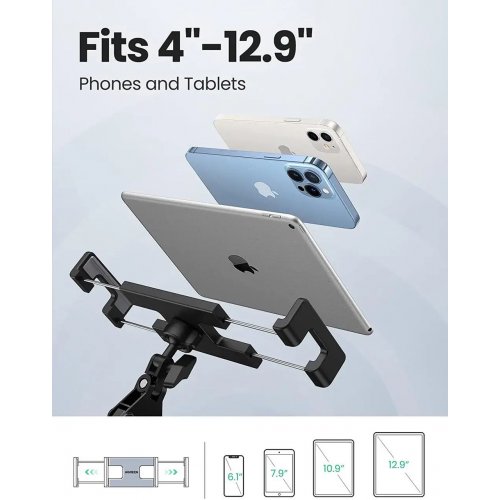 Штатив Ugreen LP144 Tablet Holder With Overhead Long Arm (50394) Black купити в Україні: Київ, Львів, Хмельницький, Тернопіль, Івано-Франківськ | Низька ціна, відгуки, характеристики від TELEMART фото