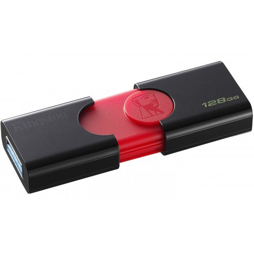 Накопичувач Kingston DataTraveler 106 128GB USB 3.0 (DT106/128GB) Black/Red купити в Україні: Київ, Львів, Хмельницький, Тернопіль, Івано-Франківськ | Низька ціна, відгуки, характеристики від TELEMART фото