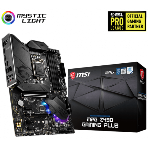 Материнська плата MSI MPG Z490 GAMING PLUS (s1200, Intel Z490) (Відновлено продавцем, 879852) купити в Україні: Київ, Львів, Хмельницький, Тернопіль, Івано-Франківськ | Перевірка сумісності, низька ціна, відгуки, характеристики від TELEMART фото