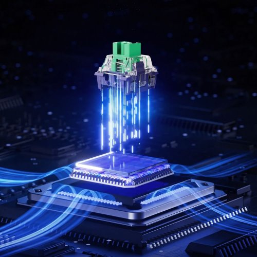 Уценка клавиатура MCHOSE Jet 75 RGB Kailh Magnetic God Switch (MC-JET75-9) White Topographic (Повреждена упаковка, 879881) купить в Украине: Киев, Днепр, Харьков, Одесса  | Низкая цена, отзывы, характеристики от TELEMART фото