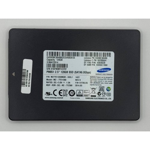 Ssd-диск Samsung 128GB 2.5" (MZ-7TE1280) (Восстановлено продавцом, 879888) купить в Украине: Киев, Днепр, Харьков, Одесса  | Проверка совместимости, низкая цена, отзывы, характеристики от TELEMART фото