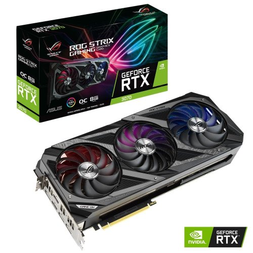 Видеокарта Asus ROG GeForce RTX 3070 STRIX OC 8192MB (ROG-STRIX-RTX3070-O8G-GAMING) (Восстановлено продавцом, 879933) купить в Украине: Киев, Днепр, Харьков, Одесса  | Проверка совместимости, низкая цена, отзывы, характеристики от TELEMART фото
