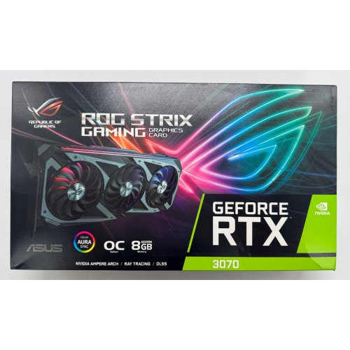 Видеокарта Asus ROG GeForce RTX 3070 STRIX OC 8192MB (ROG-STRIX-RTX3070-O8G-GAMING) (Восстановлено продавцом, 879933) купить в Украине: Киев, Днепр, Харьков, Одесса  | Проверка совместимости, низкая цена, отзывы, характеристики от TELEMART фото