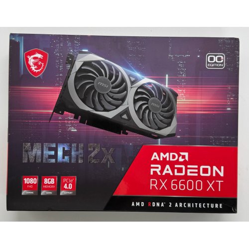 Відеокарта MSI Radeon RX 6600 XT MECH 2X OC 8192MB (RX 6600 XT MECH 2X 8G OC) (Відновлено продавцем, 880049) купити в Україні: Київ, Львів, Хмельницький, Тернопіль, Івано-Франківськ | Перевірка сумісності, низька ціна, відгуки, характеристики від TELEMART фото
