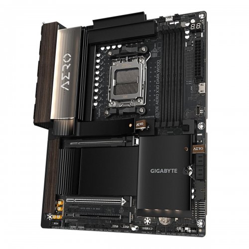 Материнська плата Gigabyte X870E AERO X3D DARK WOOD (sAM5, AMD X870E) купити в Україні: Київ, Львів, Хмельницький, Тернопіль, Івано-Франківськ | Перевірка сумісності, низька ціна, відгуки, характеристики від TELEMART фото
