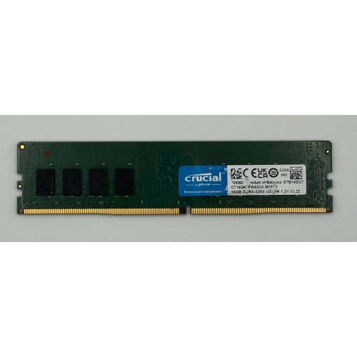Озп Crucial SODIMM DDR4 16GB 3200Mhz (CT16G4SFRA32A) (Відновлено продавцем, 880105) купити в Україні: Київ, Львів, Хмельницький, Тернопіль, Івано-Франківськ | Перевірка сумісності, низька ціна, відгуки, характеристики від TELEMART фото