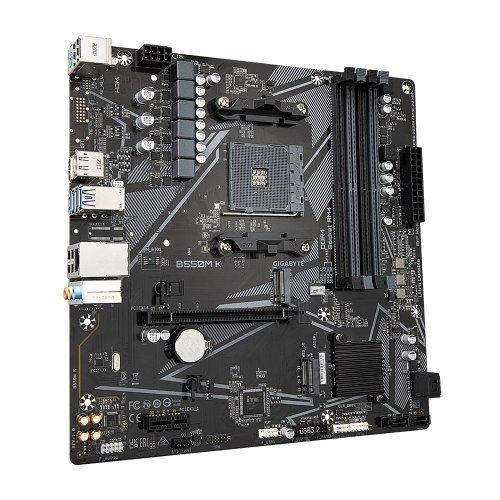 Уценка материнская плата Gigabyte B550M K (sAM4, AMD B550) (Вскрытая упаковка, 880274) купить в Украине: Киев, Днепр, Харьков, Одесса  | Проверка совместимости, низкая цена, отзывы, характеристики от TELEMART фото