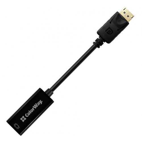 Уценка адаптер ColorWay DisplayPort to HDMI 4K (CW-AD-DPHD) Black (Повреждена упаковка, 880284) купить в Украине: Киев, Днепр, Харьков, Одесса  | Низкая цена, отзывы, характеристики от TELEMART фото