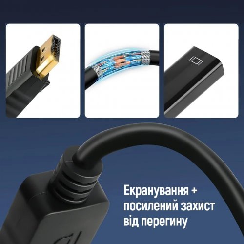 Уценка адаптер ColorWay DisplayPort to HDMI 4K (CW-AD-DPHD) Black (Повреждена упаковка, 880284) купить в Украине: Киев, Днепр, Харьков, Одесса  | Низкая цена, отзывы, характеристики от TELEMART фото