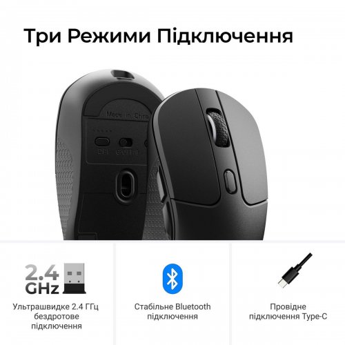 Миша Keychron M3 Wireless (M3-A23) Black купити в Україні: Київ, Львів, Хмельницький, Тернопіль, Івано-Франківськ | Низька ціна, відгуки, характеристики від TELEMART фото
