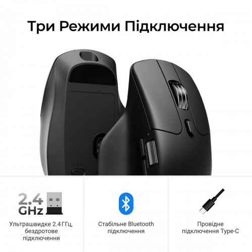 Миша Keychron M6S Wireless (M6S-A72) Black купити в Україні: Київ, Львів, Хмельницький, Тернопіль, Івано-Франківськ | Низька ціна, відгуки, характеристики від TELEMART фото