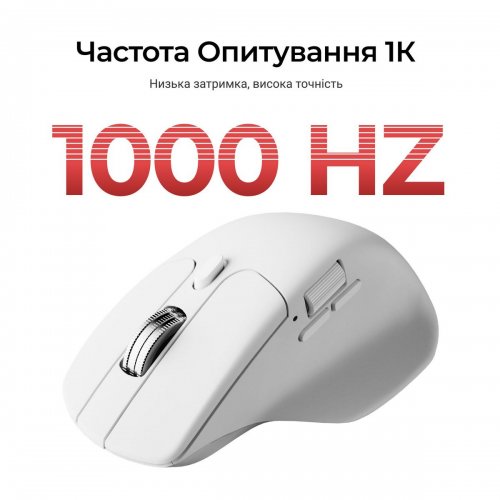 Миша Keychron M6S Wireless (M6S-B72) White купити в Україні: Київ, Львів, Хмельницький, Тернопіль, Івано-Франківськ | Низька ціна, відгуки, характеристики від TELEMART фото
