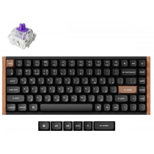 Клавиатура Keychron K2 HE Magnetic Switch Wireless (K2H-F1-UA) Black купить в Украине: Киев, Днепр, Харьков, Одесса  | Низкая цена, отзывы, характеристики от TELEMART фото
