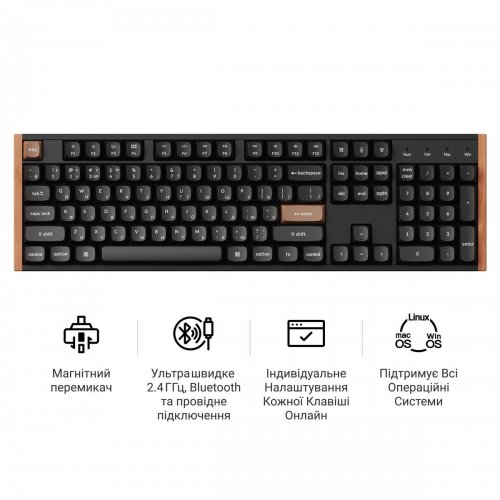 Клавиатура Keychron K10 HE Magnetic Switch Wireless (K10H-F1-UA) Black купить в Украине: Киев, Днепр, Харьков, Одесса  | Низкая цена, отзывы, характеристики от TELEMART фото