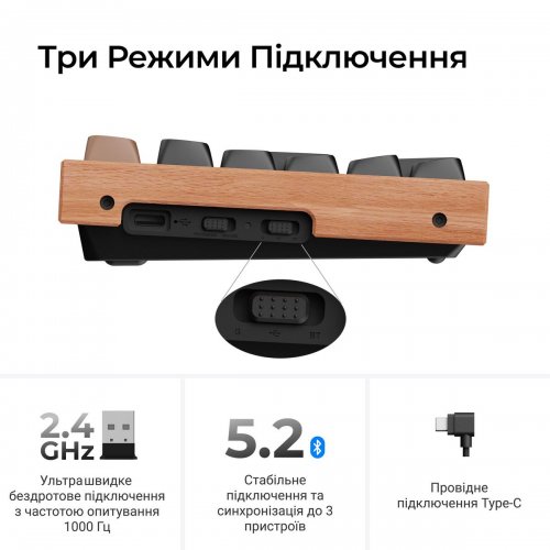 Клавиатура Keychron K10 HE Magnetic Switch Wireless (K10H-F1-UA) Black купить в Украине: Киев, Днепр, Харьков, Одесса  | Низкая цена, отзывы, характеристики от TELEMART фото