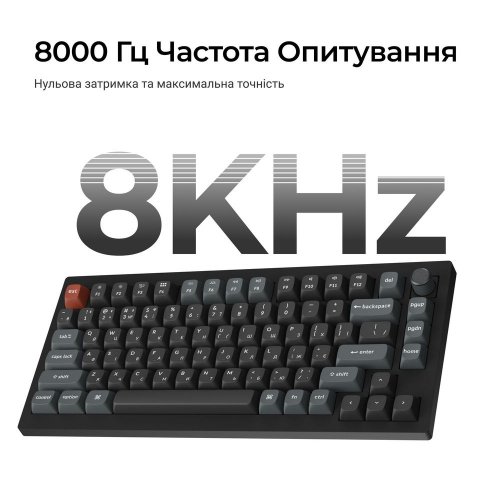 Клавиатура Keychron V1 Ultra Keychron Red Switch Wireless (V1U-D1-UA) Black купить в Украине: Киев, Днепр, Харьков, Одесса  | Низкая цена, отзывы, характеристики от TELEMART фото