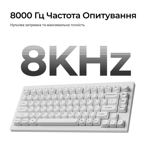 Клавиатура Keychron V1 Ultra Keychron Red Switch Wireless (V1U-F1-UA) White купить в Украине: Киев, Днепр, Харьков, Одесса  | Низкая цена, отзывы, характеристики от TELEMART фото