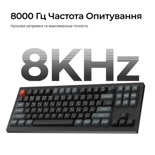 Клавиатура Keychron V3 Ultra Keychron Red Switch Wireless (V3U-D1-UA) Black купить в Украине: Киев, Днепр, Харьков, Одесса  | Низкая цена, отзывы, характеристики от TELEMART фото