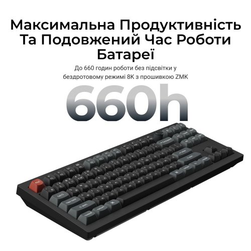 Клавиатура Keychron V3 Ultra Keychron Red Switch Wireless (V3U-D1-UA) Black купить в Украине: Киев, Днепр, Харьков, Одесса  | Низкая цена, отзывы, характеристики от TELEMART фото