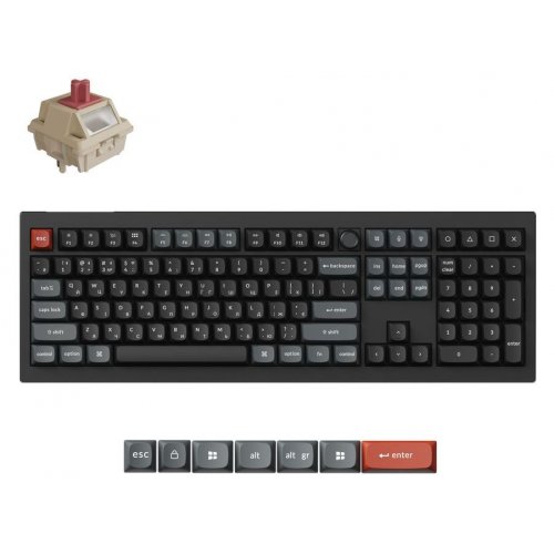 Клавиатура Keychron V6 Ultra Keychron Red Switch Wireless (V6U-D1-UA) Black купить в Украине: Киев, Днепр, Харьков, Одесса  | Низкая цена, отзывы, характеристики от TELEMART фото