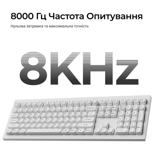 Клавиатура Keychron V6 Ultra Keychron Red Switch Wireless (V6U-F1-UA) White купить в Украине: Киев, Днепр, Харьков, Одесса  | Низкая цена, отзывы, характеристики от TELEMART фото