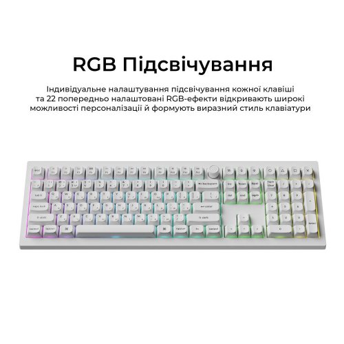 Клавиатура Keychron V6 Ultra Keychron Red Switch Wireless (V6U-F1-UA) White купить в Украине: Киев, Днепр, Харьков, Одесса  | Низкая цена, отзывы, характеристики от TELEMART фото