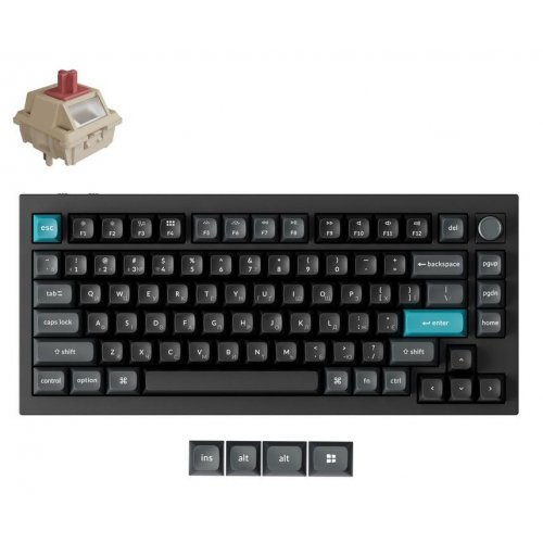Клавиатура Keychron Q1 Ultra Keychron Red Switch Wireless (Q1U-M1-UA) Black купить в Украине: Киев, Днепр, Харьков, Одесса  | Низкая цена, отзывы, характеристики от TELEMART фото