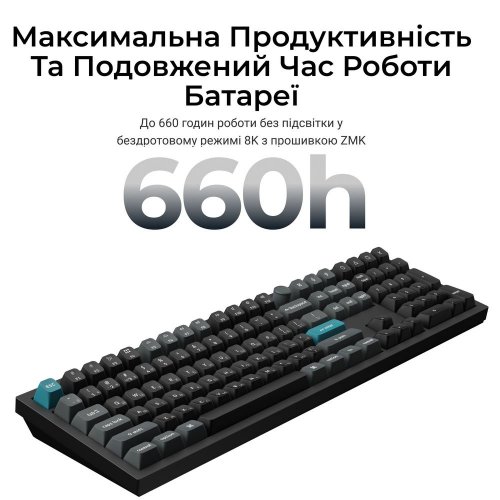 Клавиатура Keychron Q6 Ultra Keychron Red Switch Wireless (Q6U-M1-UA) Black купить в Украине: Киев, Днепр, Харьков, Одесса  | Низкая цена, отзывы, характеристики от TELEMART фото