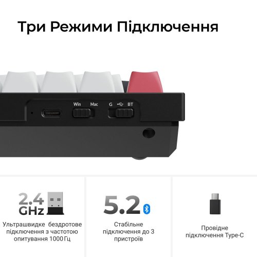 Клавиатура Keychron Q6 HE Magnetic Switch Wireless (Q6H-M1-UA) Black купить в Украине: Киев, Днепр, Харьков, Одесса  | Низкая цена, отзывы, характеристики от TELEMART фото