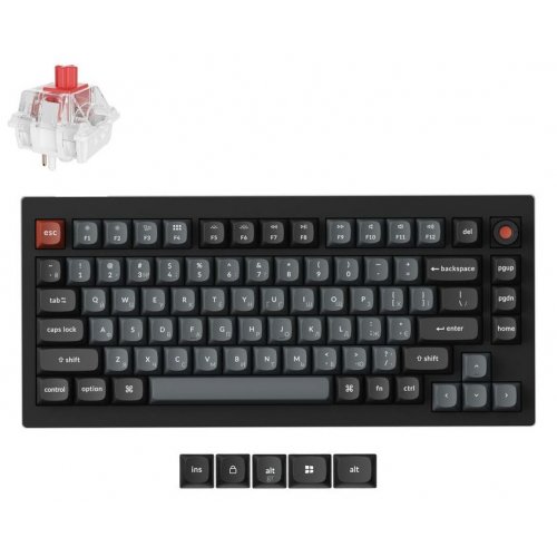 Клавиатура Keychron V1 8K Keychron Super Red Switch (V1W-D1-UA) Black купить в Украине: Киев, Днепр, Харьков, Одесса  | Низкая цена, отзывы, характеристики от TELEMART фото
