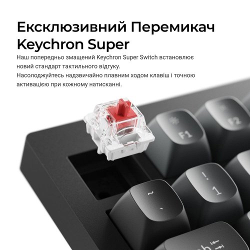 Клавиатура Keychron V1 8K Keychron Super Red Switch (V1W-D1-UA) Black купить в Украине: Киев, Днепр, Харьков, Одесса  | Низкая цена, отзывы, характеристики от TELEMART фото